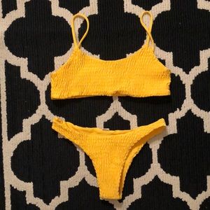 Yellow Two Piece Swimsuit